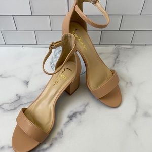 Ankle Strap Heels Almond Open Toe